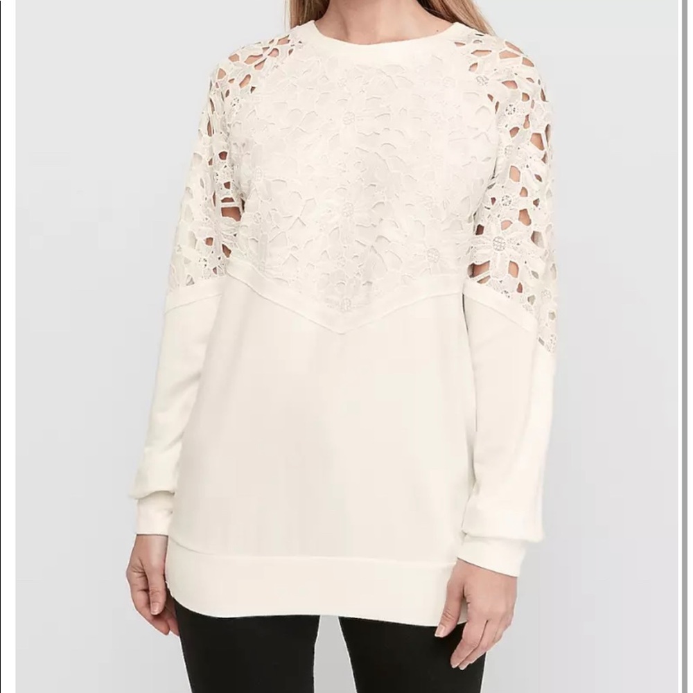 Express Cream Sweater/sweatshirt